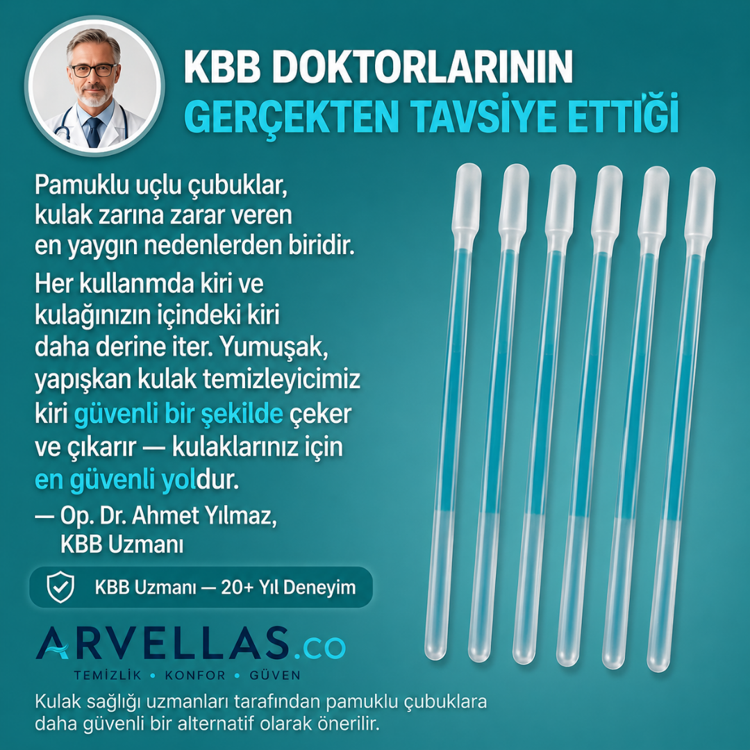 Arvellas™ Yapışkanlı Kulak Temizleme Çubuğu